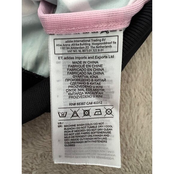 Adidas Womens Tropical Leaf Farm Rio Print Pink & Green Track Jacket Size L - Picture 7 of 10